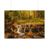 Waterfall Autumn Poster