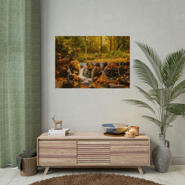 Waterfall Autumn Poster