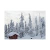 Snowfall on Trees Poster