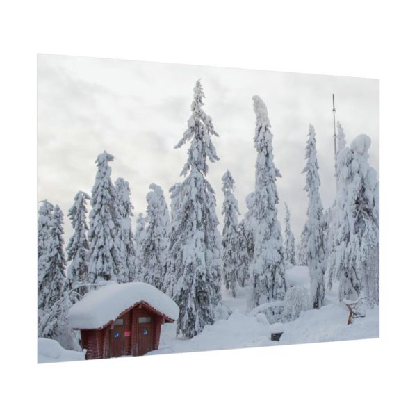 Snowfall on Trees Poster