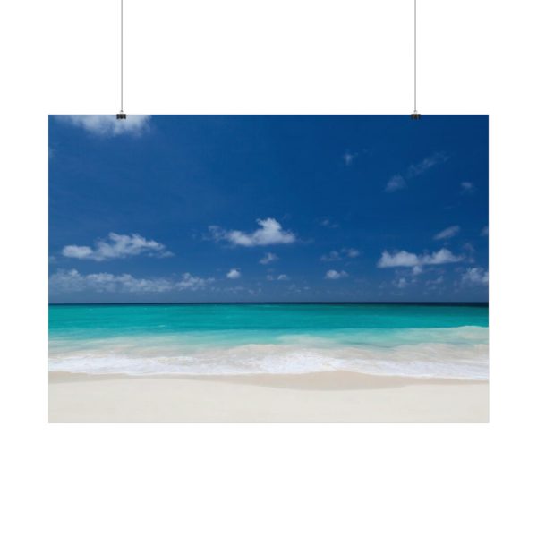 92408-993.jpg Blue Sky Sandy Beach Aesthetic Landscape Poster
