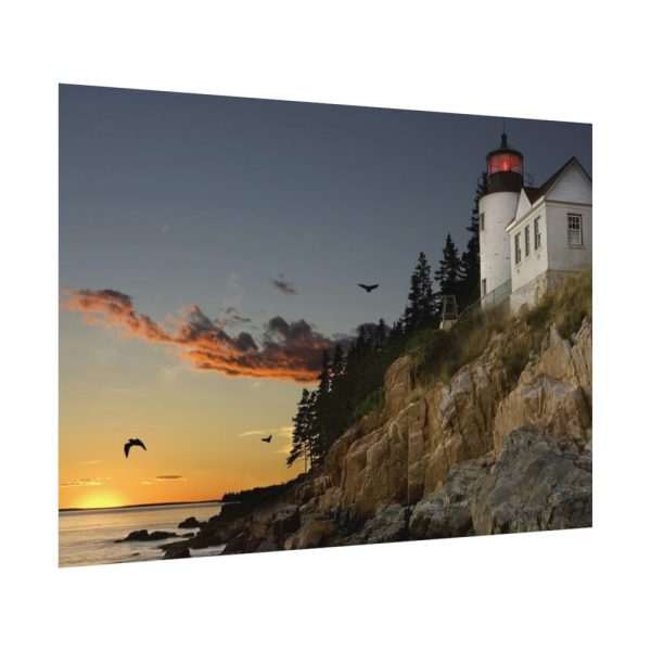 Lighthouse and Beautiful Sunset Poster