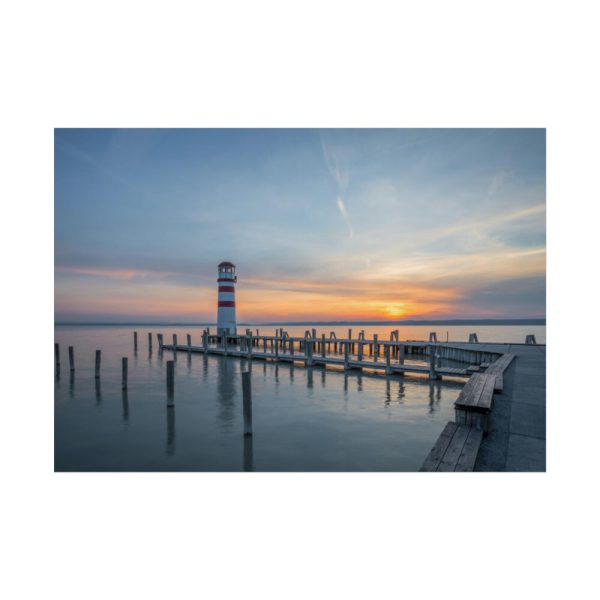 Lighthouse on the Ocean Dock Poster