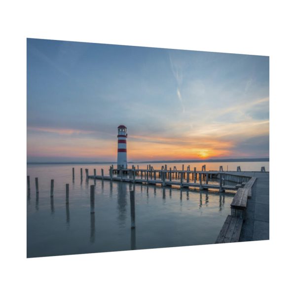 Lighthouse on the Ocean Dock Poster