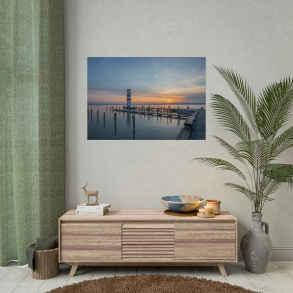 Lighthouse on the Ocean Dock Poster