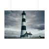 Lighthouse With Black Sky Poster