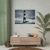 Lighthouse With Black Sky Poster