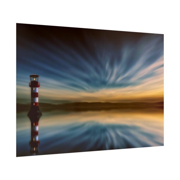 92409-1024.jpg Water Reflection and Lighthouse in Dusk Poster