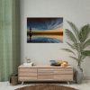 92409-1025.jpg Water Reflection and Lighthouse in Dusk Poster
