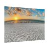 92409-1029.jpg Wind Rippled White Sand Beachline at Sunset Poster