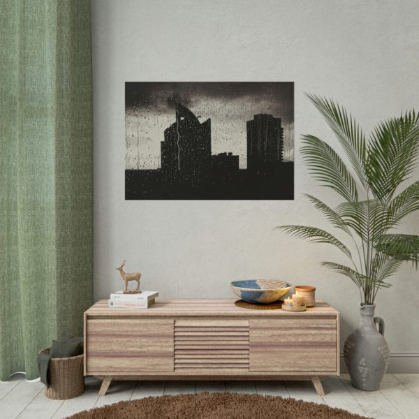 92409-1045.jpg Rainy Night from the Window Poster