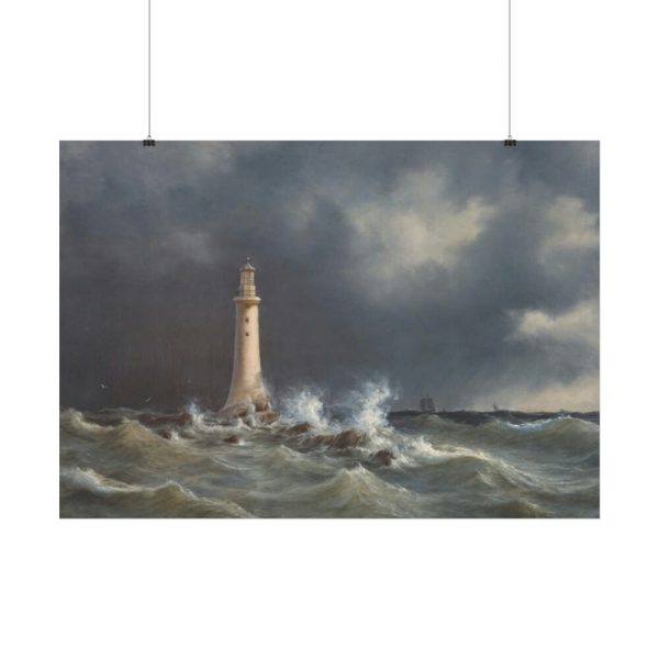 Eddystone Lighthouse by Anton Melbye Poster