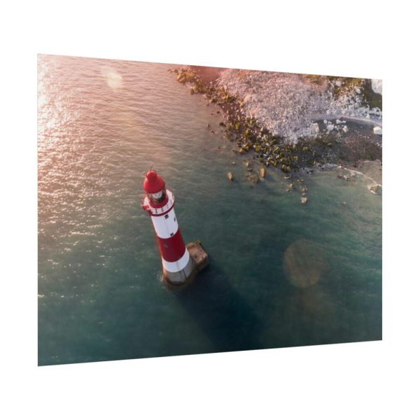 Lighthouse Drone View Poster
