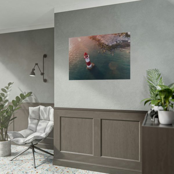 Lighthouse Drone View Poster
