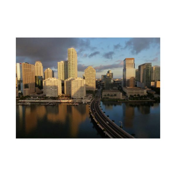 92409-1107.jpg Skyline in Miami, Florida Poster