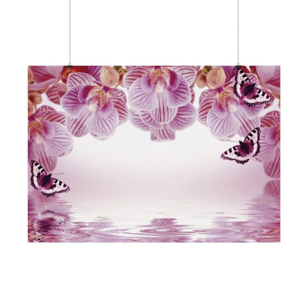 Orchid Background Flowers Poster