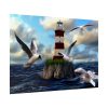 Lighthouse and Seagulls Poster