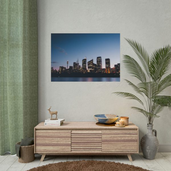 92409-1140.jpg Buildings in the Night Poster