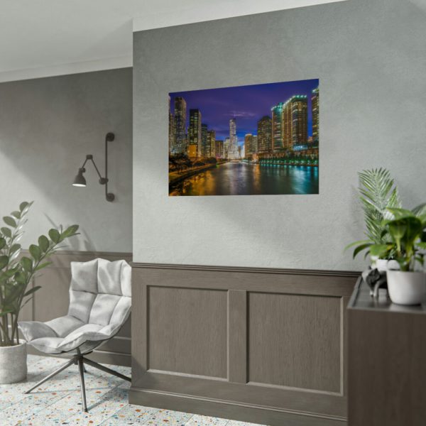 92409-1146.jpg Chicago Illinois River Water Reflections Poster