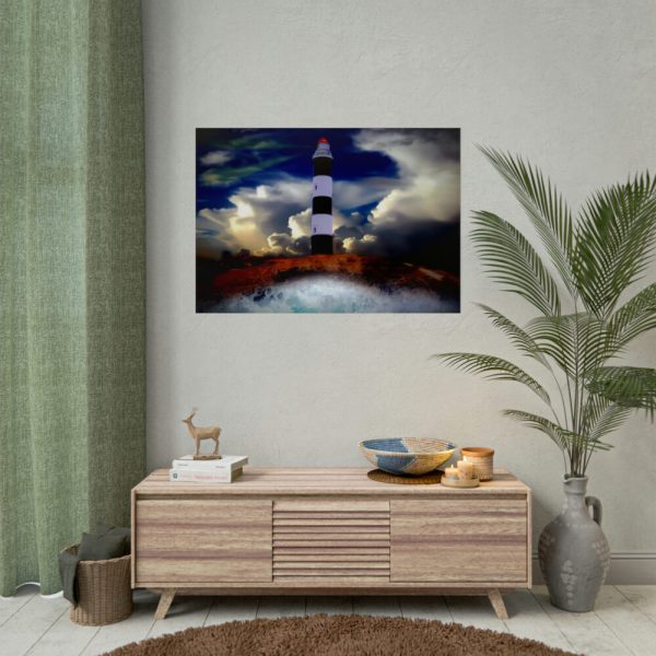 92409-1165.jpg Lighthouse Sea Water Illustration Poster