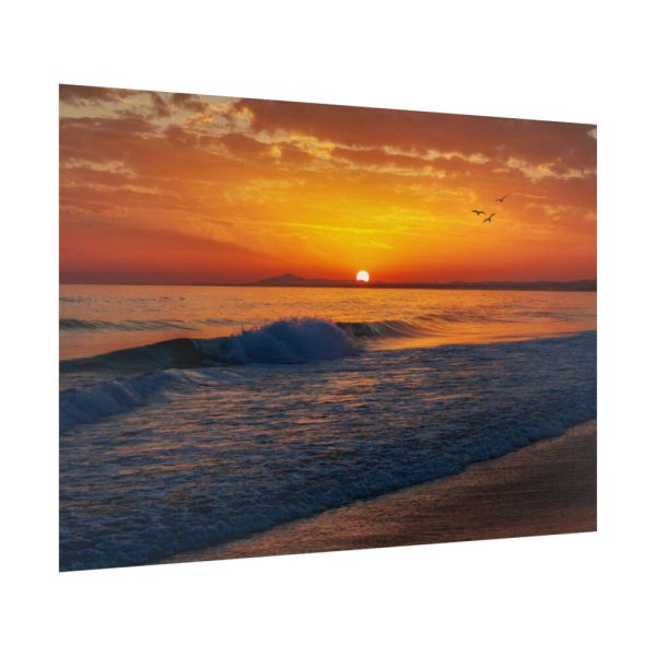 92409-1169.jpg Sunrise, Ocean and Wave Poster