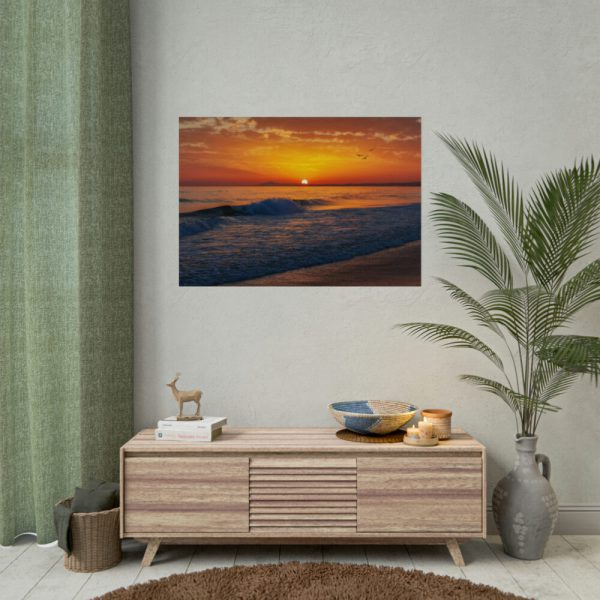 92409-1170.jpg Sunrise, Ocean and Wave Poster