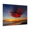 Red Sky at Morning with Ocean Poster