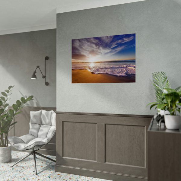 92409-1196.jpg Sunset and Ocean in California Poster