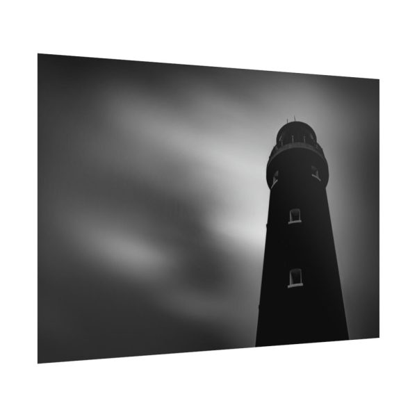 92409-1219.jpg Lighthouse in Black and White Poster