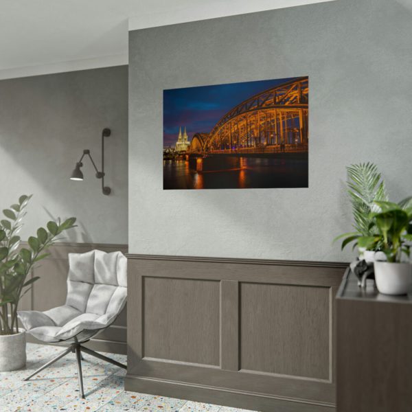 92409-1306.jpg Bridge and Cathedral in the Night Poster