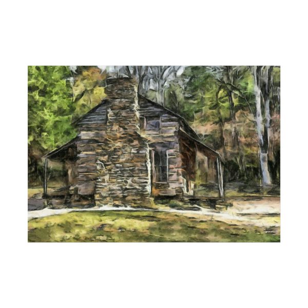 92409-1332.jpg Cabin House Home Woods Poster
