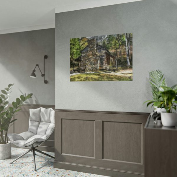 92409-1336.jpg Cabin House Home Woods Poster
