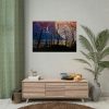 92409-1345.jpg Full Moon and Forest Night Darkness Poster