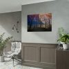 92409-1346.jpg Full Moon and Forest Night Darkness Poster