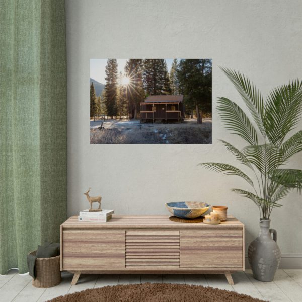 92409-1355.jpg Fall Morning at Elk Tongue Patrol Cabin Poster