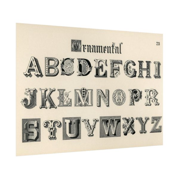 92409-1369.jpg Draughtsman's Alphabets by Hermann Esser Poster