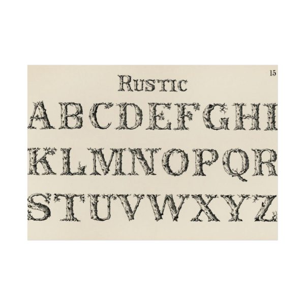 92409-1377.jpg Rustic Draughtsman's Alphabets by Hermann Esser Poster
