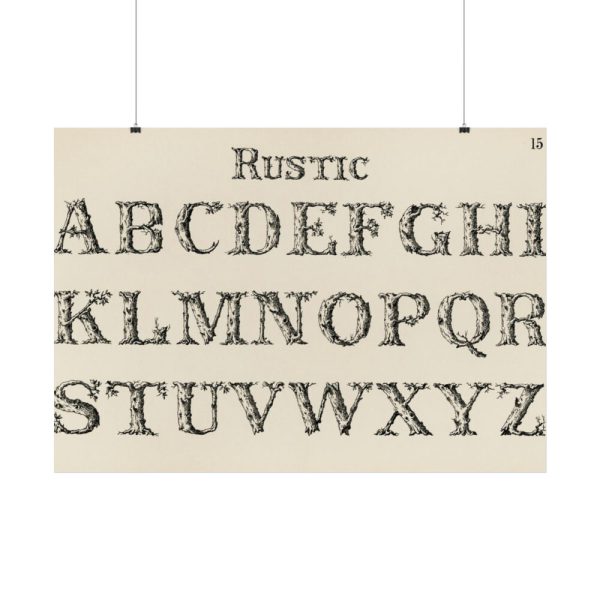 92409-1378.jpg Rustic Draughtsman's Alphabets by Hermann Esser Poster