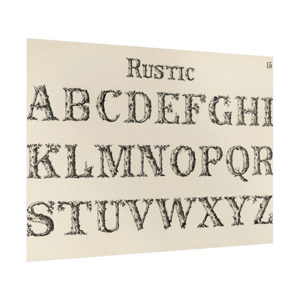 92409-1379.jpg Rustic Draughtsman's Alphabets by Hermann Esser Poster