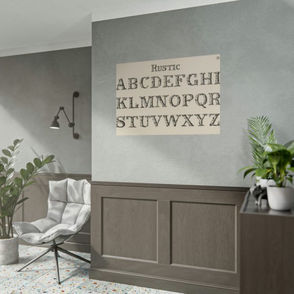 92409-1381.jpg Rustic Draughtsman's Alphabets by Hermann Esser Poster