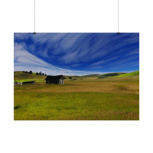 Farmland Hut Cabin Stable Poster
