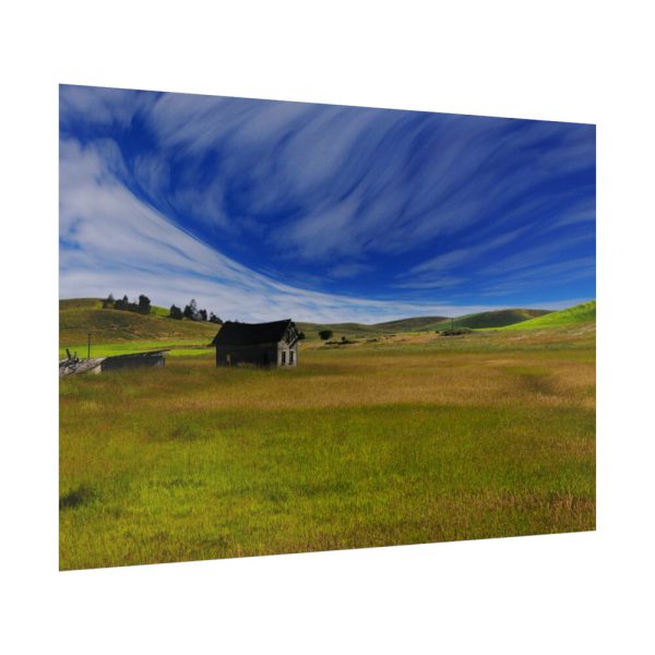 Farmland Hut Cabin Stable Poster