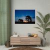 92409-245.jpg Elephant and Sunset Poster