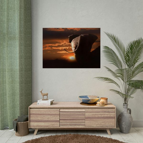 92409-255.jpg Elephant and Yellow Sky Poster