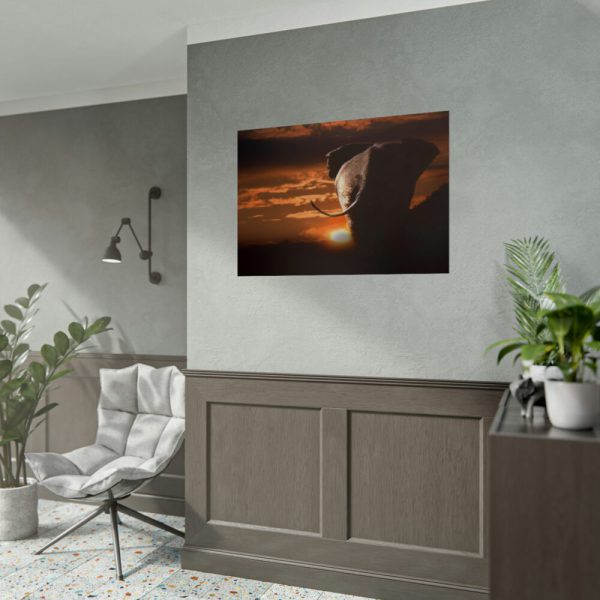 92409-256.jpg Elephant and Yellow Sky Poster
