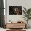 92409-4.jpg Dog Behind Wire Fence Poster