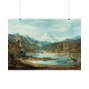 92409-408.jpg Mountain Landscape with Indians by John Mix Stanley Poster