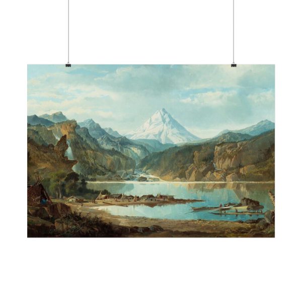 92409-408.jpg Mountain Landscape with Indians by John Mix Stanley Poster