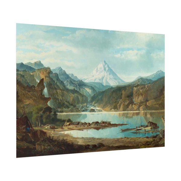 92409-409.jpg Mountain Landscape with Indians by John Mix Stanley Poster