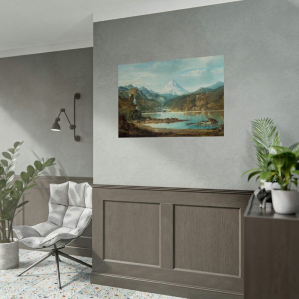 92409-411.jpg Mountain Landscape with Indians by John Mix Stanley Poster